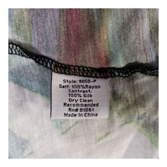 Johnny Was Biya Top Tunic Rayon Silk Watercolor Oversized Long Sleeve XS - Picture 6 of 6